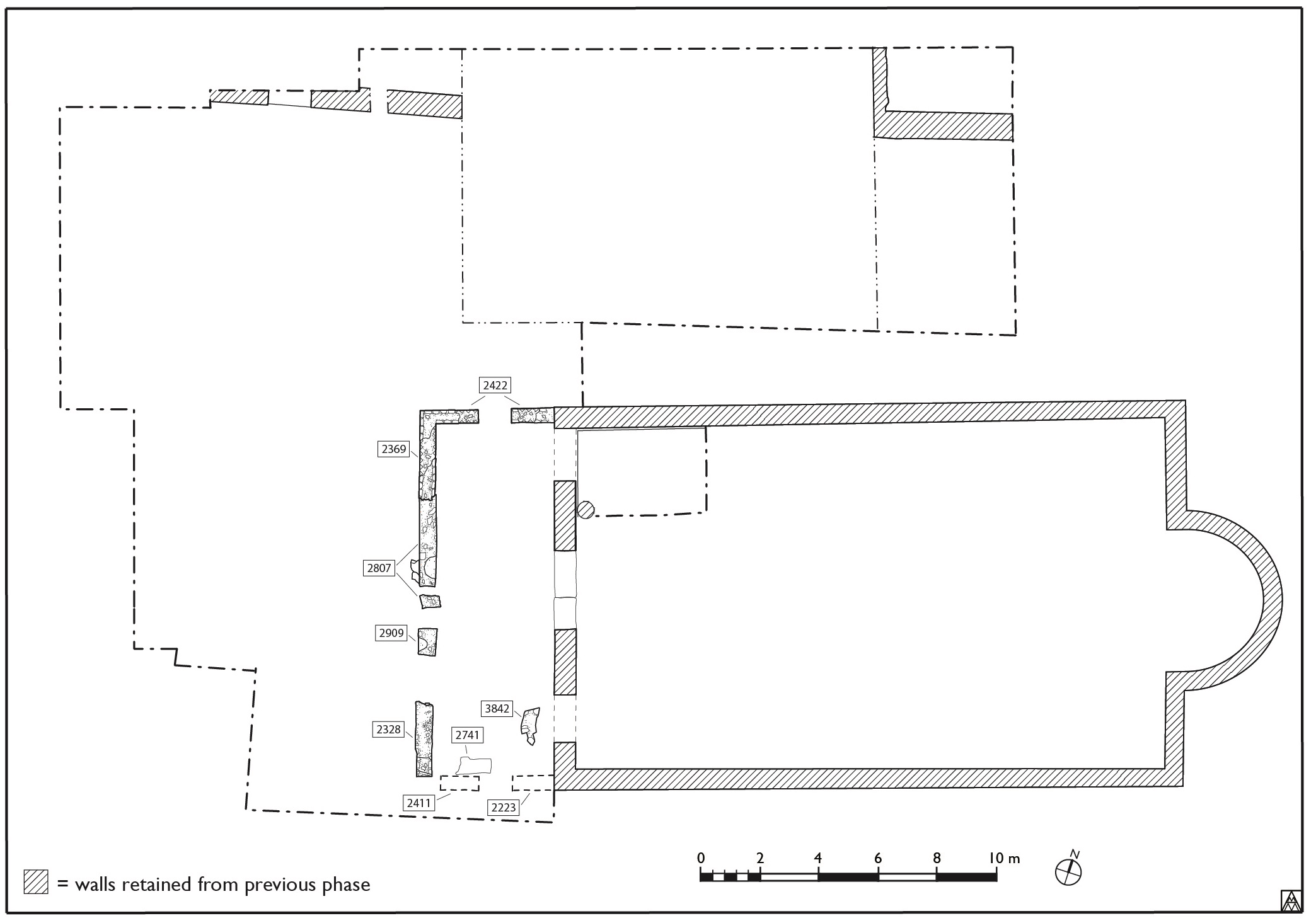Figure 17. Plan of the late antique church and narthex (Margaret Andrews).