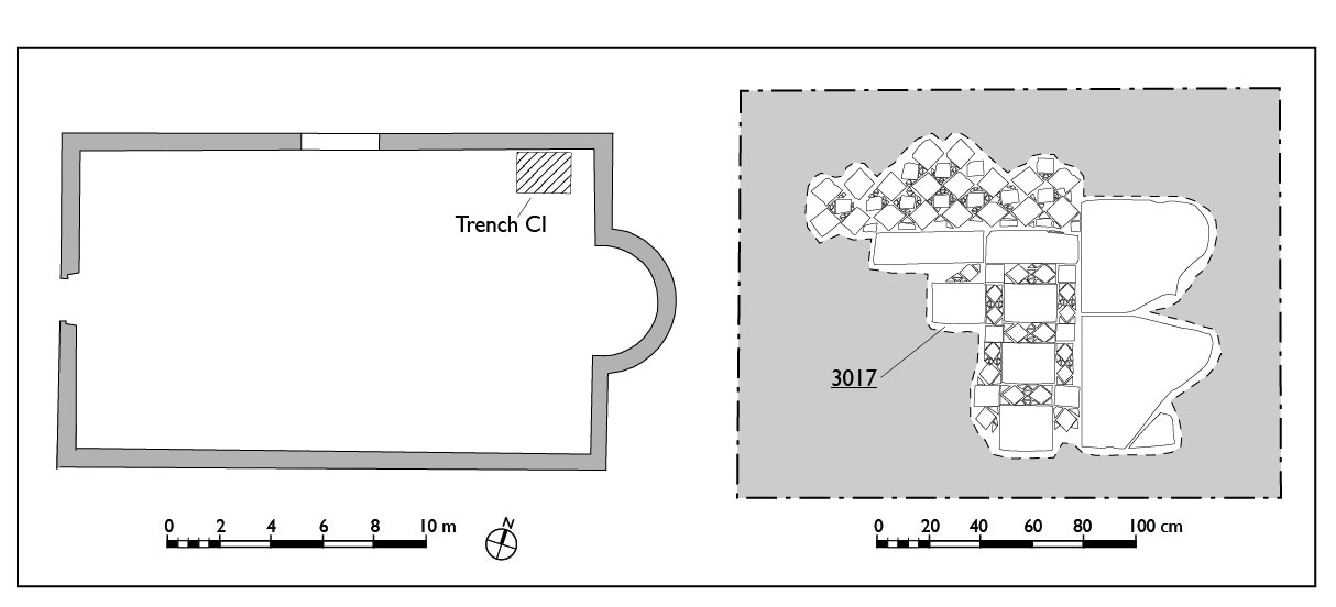 Figure 3. Plan of Cosmatesque floor 3017 (Margaret Andrews).