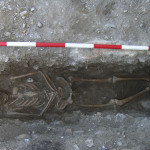 Figure 47. Cut into earlier porch: T043 containing adult male skeleton 2273*.