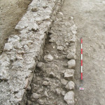 Figure 66. Foundation [2024] for interior stairway to castrum wall.
