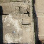 Figure 53. Balloon photograph of Room 9, showing later use as a lime kiln.