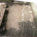 Figure 55. Cobbled gutter 1207 beside granary.