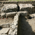 Figure 27. Vats [5237] and [5236] from north, showing their foundations.