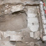 Figure 6. The remains of the series of two (possibly three) tombs, truncated by 3135.