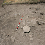 Figure 15. Hearth (8083) found at the center of trench FI.