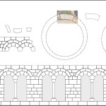 Figure 35. Reconstruction of the elevation of the cloister (Cezar Nicolescu).