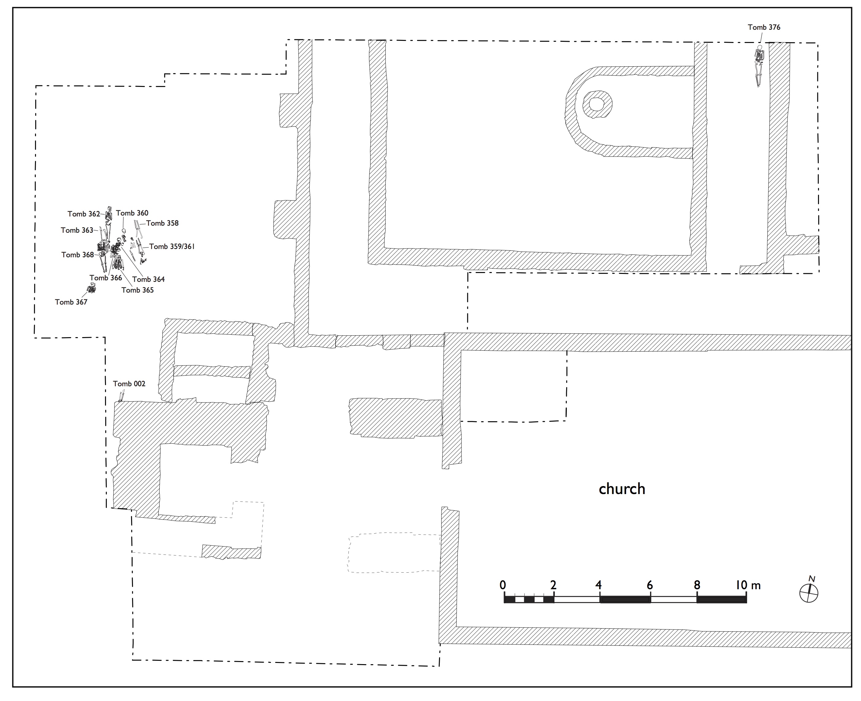Figure 35. Phase plan showing Central Medieval C (Margaret Andrews).